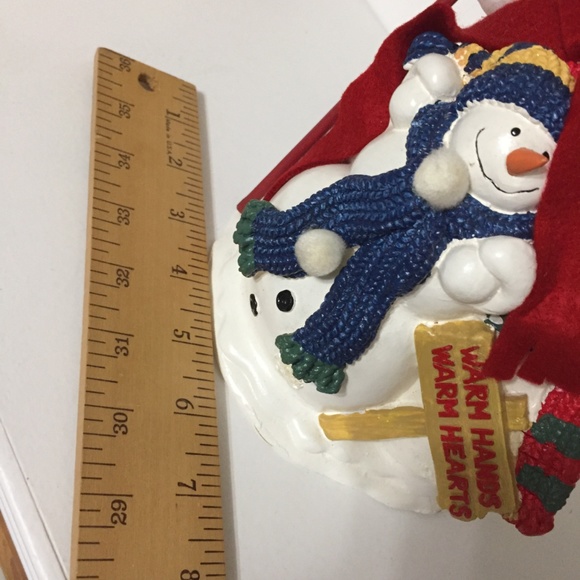 A Family of Snowman, Snow lady  and snow child Plaster Decoration Christmas - Picture 6 of 8